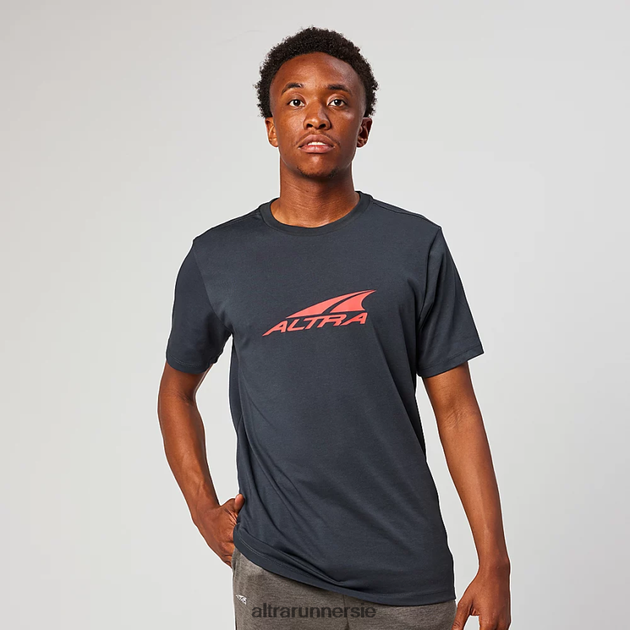 Altra ZZJJLB303 EVERYDAY RECYCLED TEE Men Tops Forest River Black