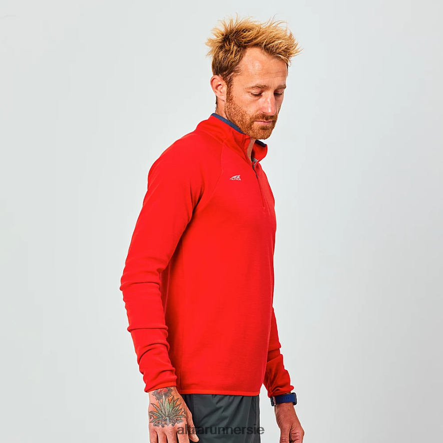 Altra ZZJJLB314 CORE MERINO WOOL 1/2 ZIP Men Tops Red
