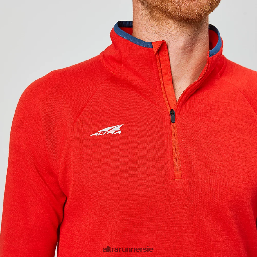 Altra ZZJJLB314 CORE MERINO WOOL 1/2 ZIP Men Tops Red
