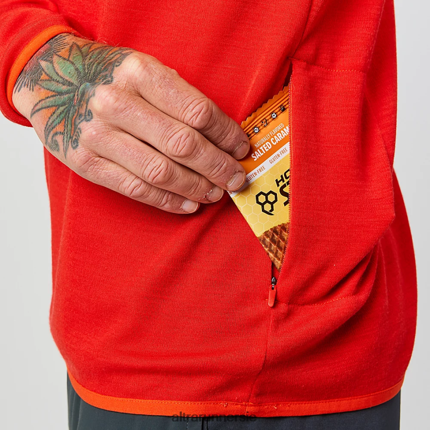 Altra ZZJJLB314 CORE MERINO WOOL 1/2 ZIP Men Tops Red