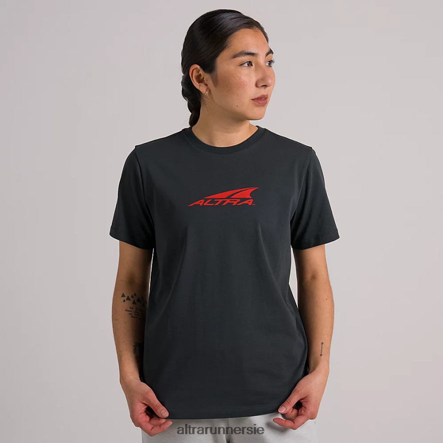 Altra ZZJJLB133 EVERYDAY RECYCLED TEE Women Tops Forest River Black