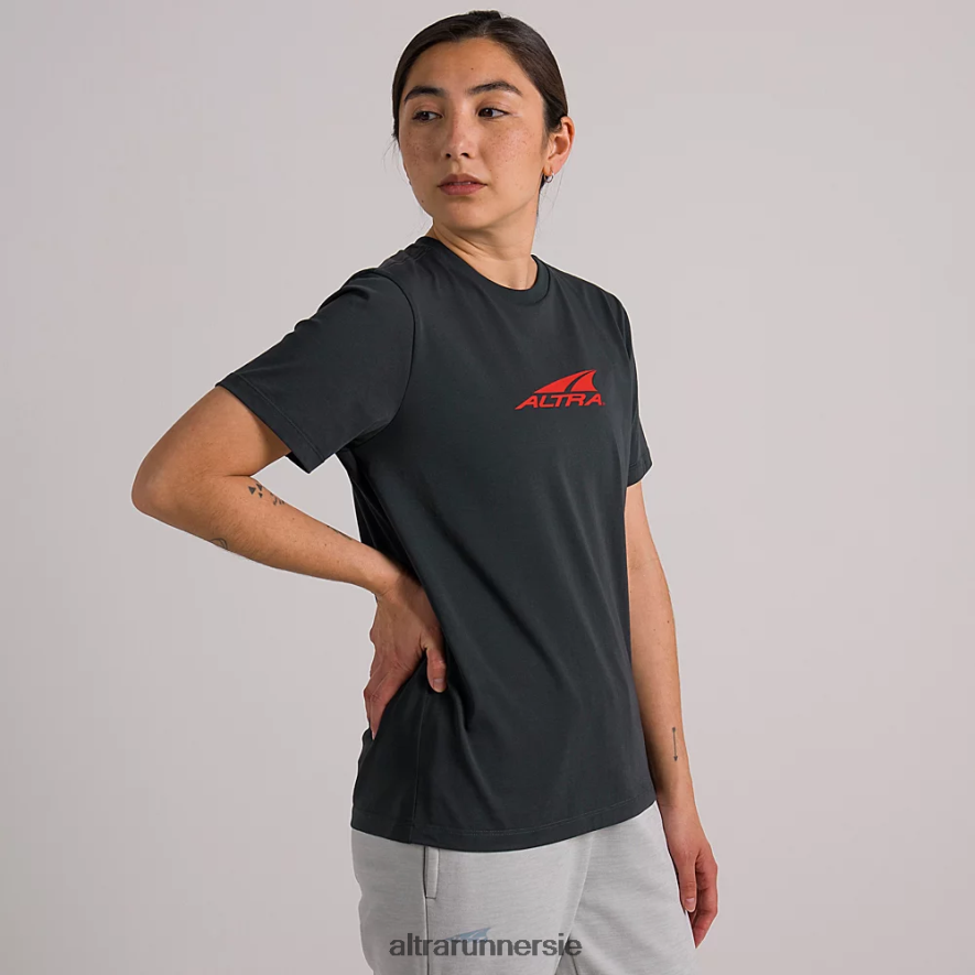 Altra ZZJJLB133 EVERYDAY RECYCLED TEE Women Tops Forest River Black