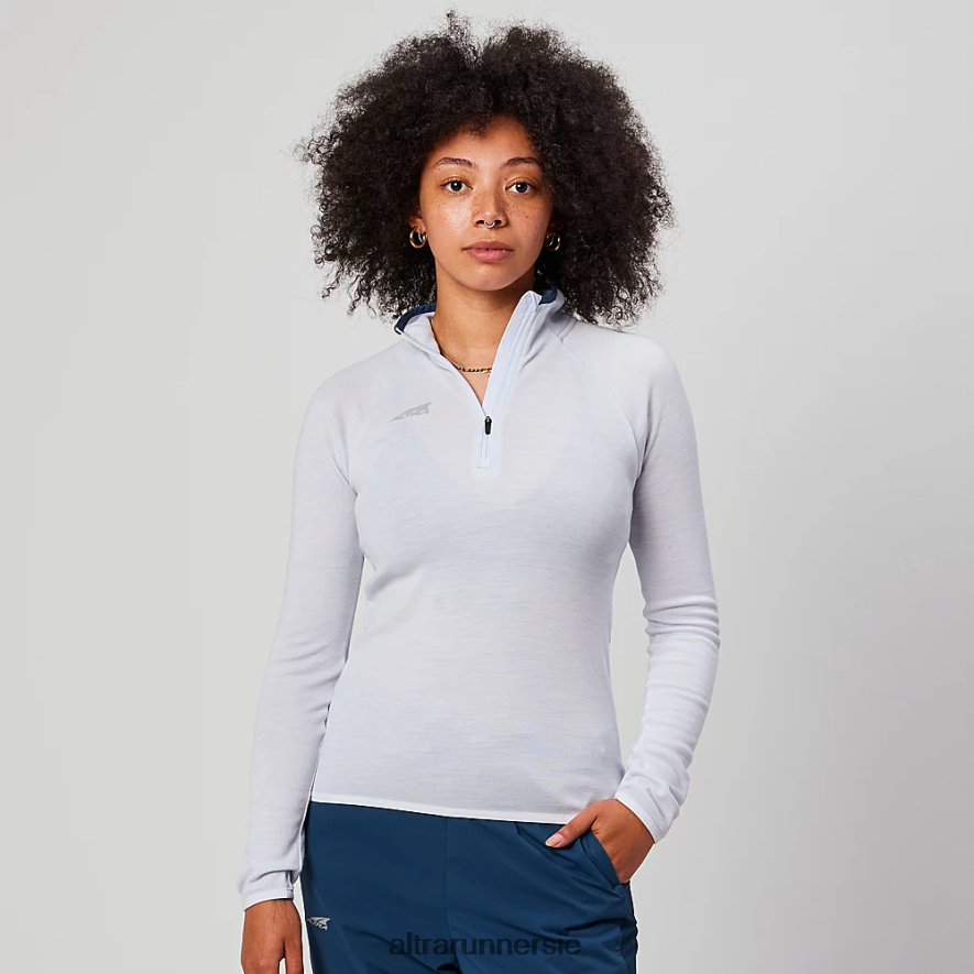 Altra ZZJJLB136 CORE MERINO WOOL 1/2 ZIP Women Tops Light Blue