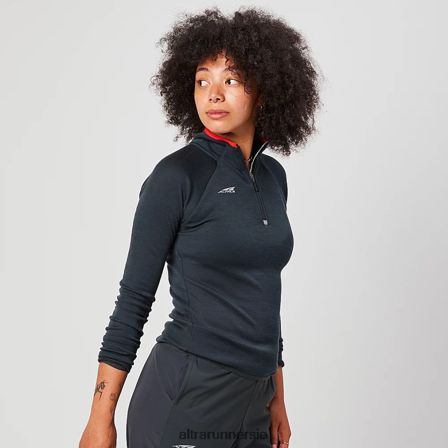 Altra ZZJJLB137 CORE MERINO WOOL 1/2 ZIP Women Tops Black