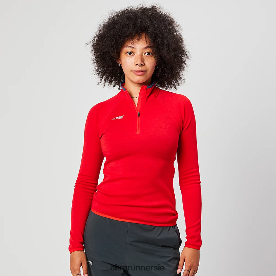 Altra ZZJJLB138 CORE MERINO WOOL 1/2 ZIP Women Tops Red